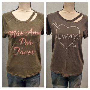 2 for the price of 1!! Lucky brand distress t shirt bundle